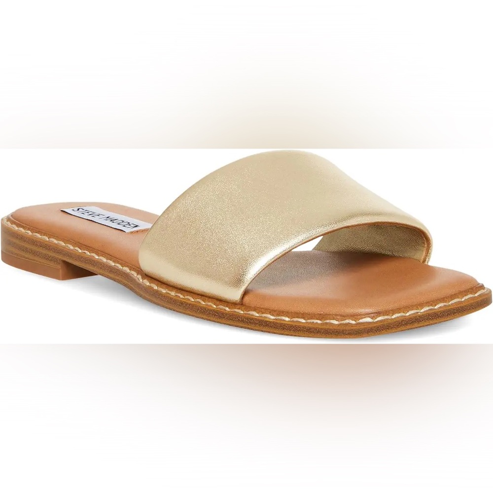 Steve Madden Sandra gold leather sandal size 7.5
